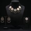 Tribal Statement Coin choker Set with Black Beads
