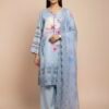 skyblue-Linen Viscose 3-Piece Set