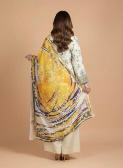 Alternative view of Ivory Premium Linen Printed Dress
