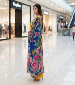 Alternative view of Golden Yellow Premium Linen Printed Dress
