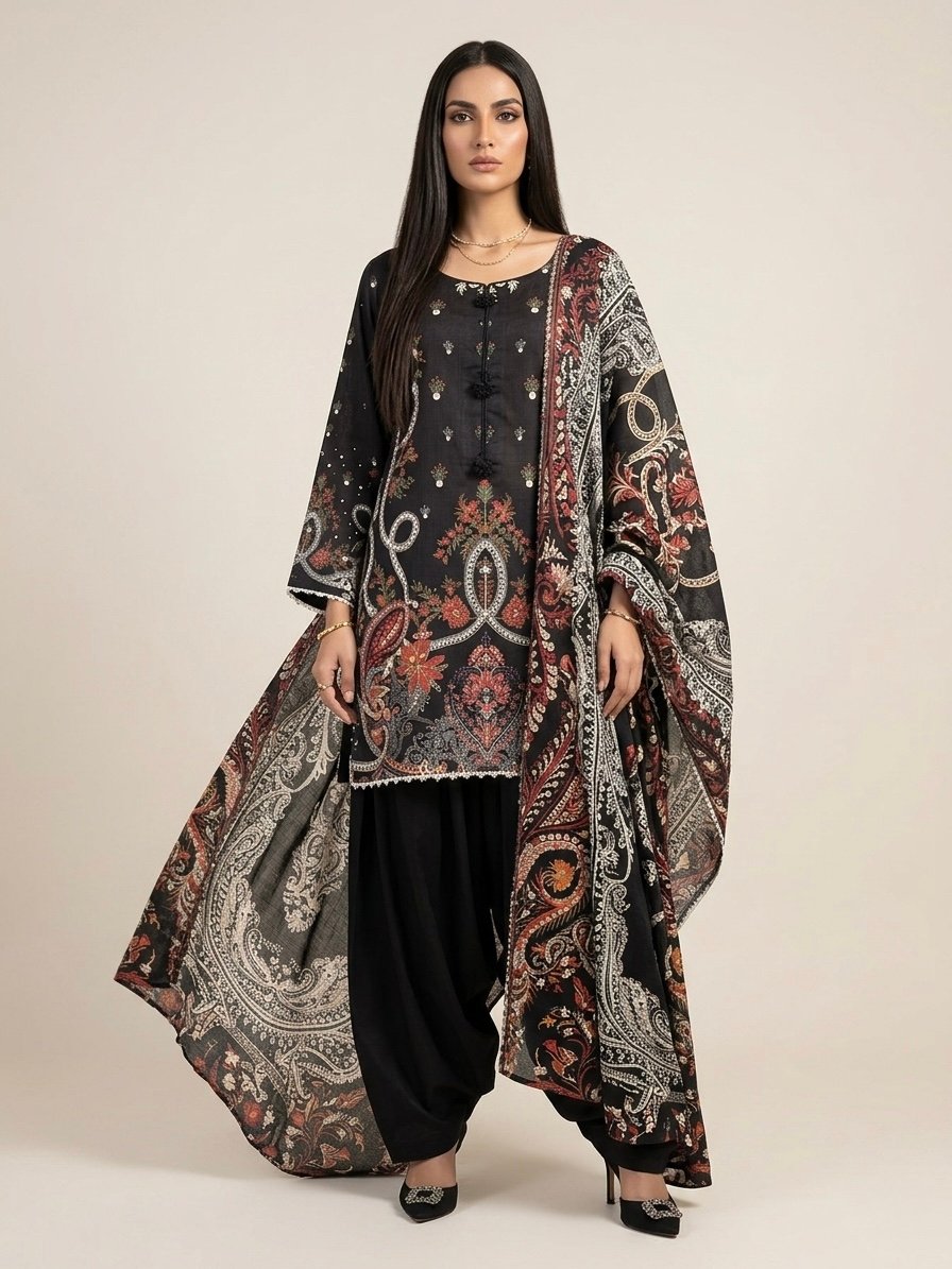 premium-linen-slub-printed-black