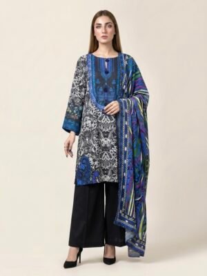 midnight black and ivory- premium-linen