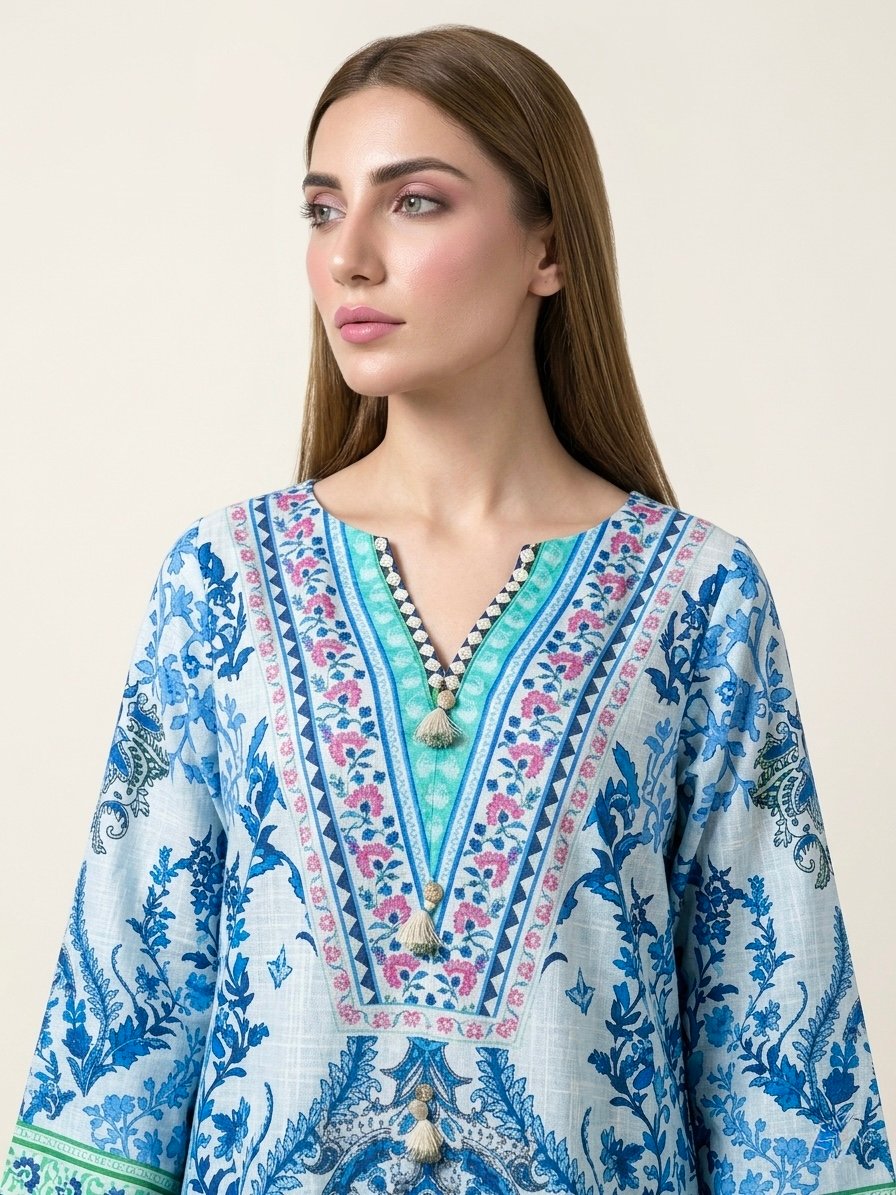 Teal-Blue-printed-premium-linen