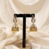 Elegant Golden Peacock Jhumka Earrings