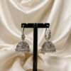 Classic MatteSilver Filigree Jhumkas