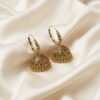 Classic Matte Gold Filigree Jhumkas