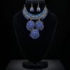 Tribal Afghan Style Blue Beaded Necklace Set
