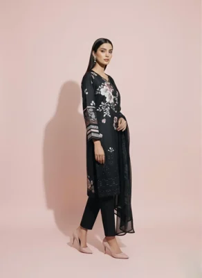 Black-embroidered-vicose