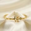 LOVE Kada Bracelet with Butterfly and Zircon Stone