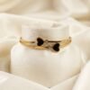 Style Double Layer Black Heart Kada Bracelet