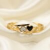 Double Heart Golden Kada Bracelet
