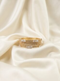 Premium Gold Plated Cubic Zirconia Bridal Churiyan Set
