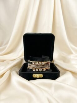 Traditional Multi-Stone Crystal Bangle Set
