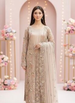 Alternative view of Embellished Net Formal 3-Piece Suit – Embroidered Dress