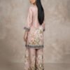Elegant Floral Printed Silk 3-Piece Suite with Embroidered Neckline