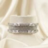 Premium Silver Tone Cubic Zirconia Bridal Churiyan Set