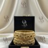 Ethnic Antique Gold-Finish Filigree Bangles Set
