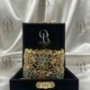 Luxury Mint Green & Gold-Plated Bangle Set